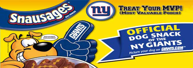 Snausages NFL packaging